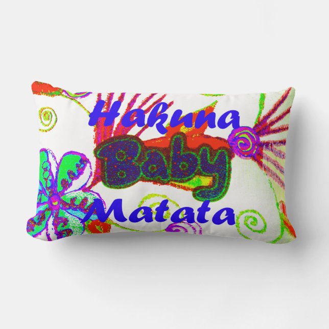 Baby Kids Hakuna Matata Pillow Lumbarkudde (Framsida)