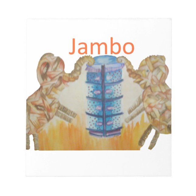 Baby Kids Jambo Jumbo Elephants Design Anteckningsblock (Framsida)