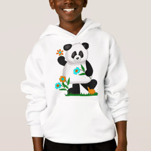 Baby Kids Panda med blommor 2 T Shirt