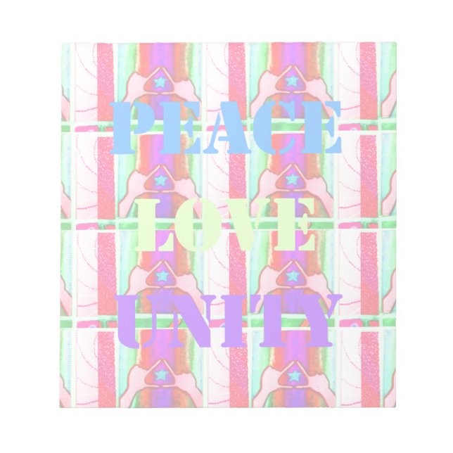Baby Kids Peace Kärlek Unity Hakuna Matata design. Anteckningsblock (Framsida)