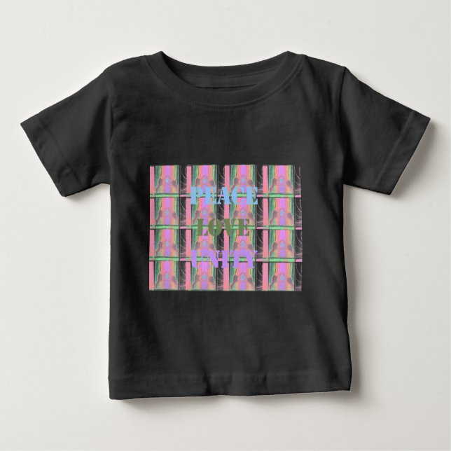 Baby Kids Peace Kärlek Unity Hakuna Matata design. Tee Shirt (Framsida)