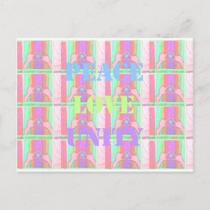 Baby Kids Peace Kärlek Unity Hakuna Matata design. Vykort