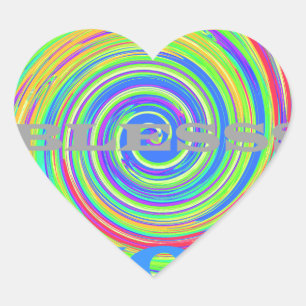 Baby Kids Välsigna dig Du..png Hjärtformat Klistermärke