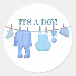 BABY KLASSIC ROUND STICKER RUNT KLISTERMÄRKE