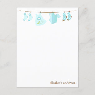 Baby Klotsning Anpassningsbar Flat Tackkort Inbjudningar