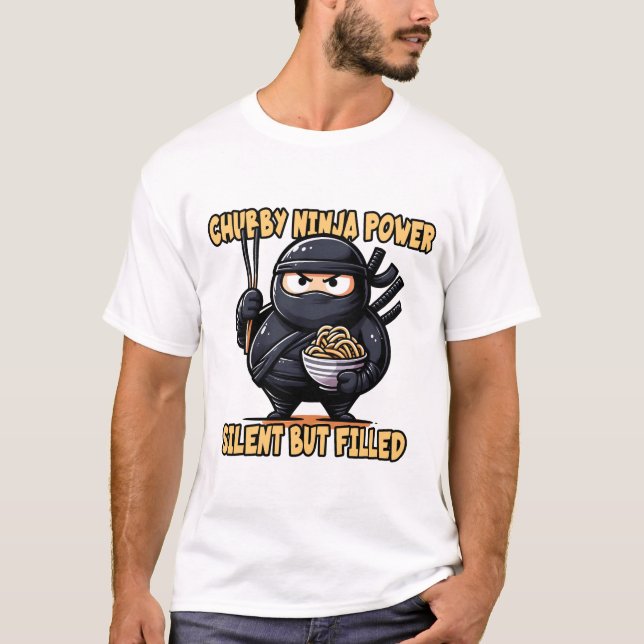 Baby Knubbig Ninja T Shirt (Framsida)