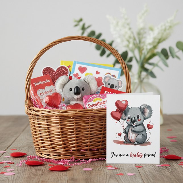 Baby koala anpassningsbar valentine julkort (Skapare uppladdad)
