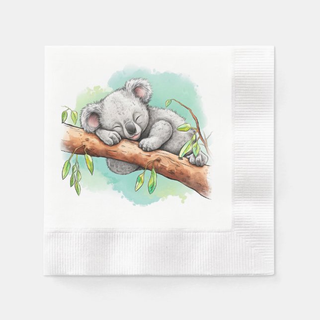 Baby Koala Baby Shower Pappersservett (Framsidan)