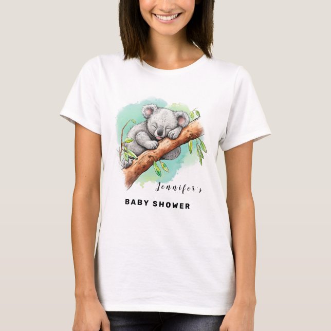 Baby Koala Baby Shower T Shirt (Framsida)