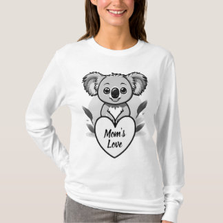 Baby Koala Bear Heart med ditt Anpassningsbar-medd T Shirt