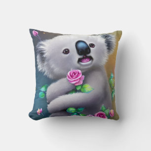 Baby Koala Bear med Flowers Kudde