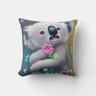 Baby Koala Bear med Flowers Kudde