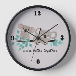 Baby Koala Bears Wall Clock Klocka
