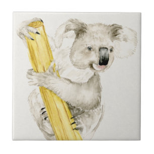 Baby Koala Cute och Hårig Kakelplatta