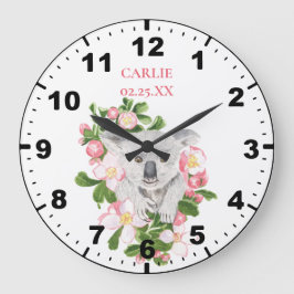 Baby Koala for Little Girl's Room Stor Klocka