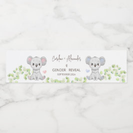 Baby Koala Gender: Visa etiketter för Party Vatten