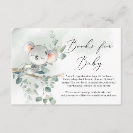 Baby koala grönt eucalyptus löv Bokar för Baby Tilläggskort