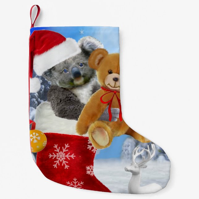 BABY KOALA JUL med TEDDY Liten Julstrumpa (Framsidan)