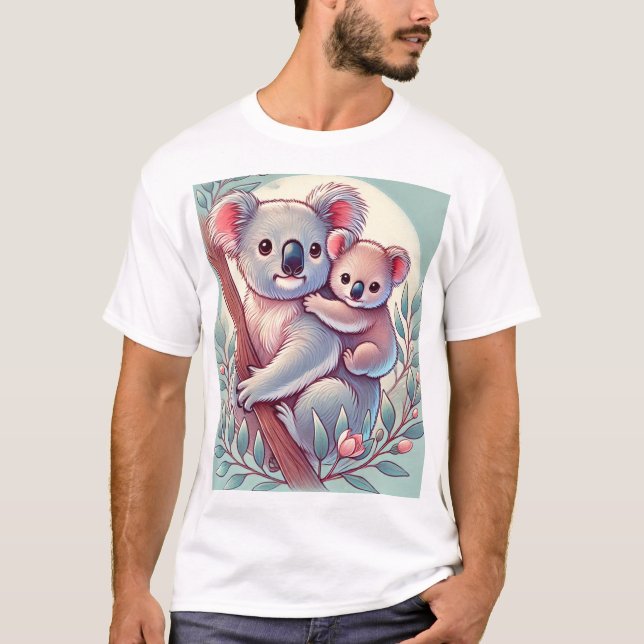 Baby Koala och Mor T-Shirt Design (Framsida)