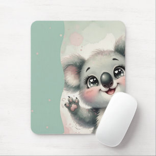Baby Koala Viftande – Teal & Crème Splittrad Musmatta