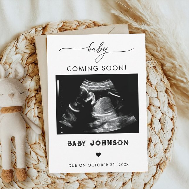 Baby kommer snart att anmäla Gravid av Sonogram sn Inbjudningar (Skapare uppladdad)