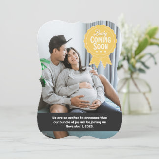 Baby kommer snart Gravid Meddelande