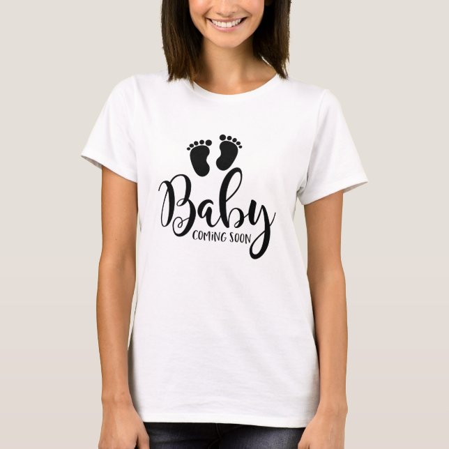Baby kommer snart t shirt (Framsida)