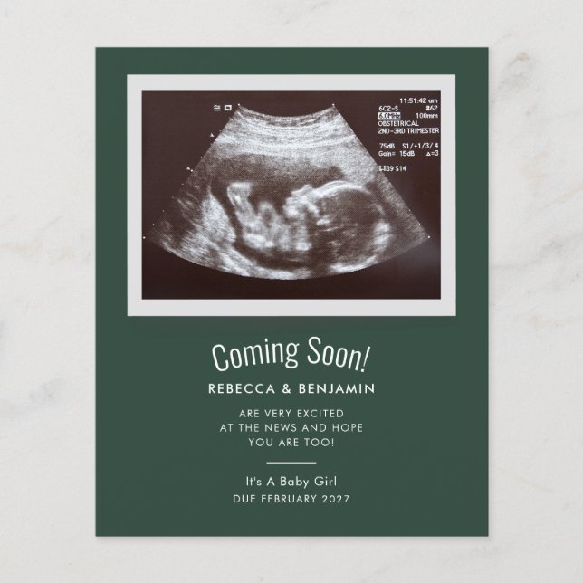 Baby kommer snart Ultraljudsmeddelande om Gravid a (Framsida)