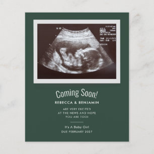 Baby kommer snart Ultraljudsmeddelande om Gravid a