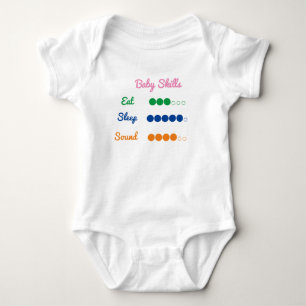 Baby kompetens: Ät, viloläge och Ljud - Lustigt öv T Shirt