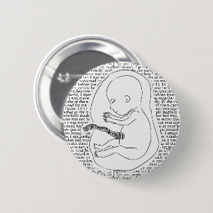 Baby kontur med Psalm 139:13-16 Knapp