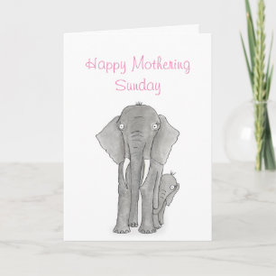 baby-kort för elefant för bevattning av Söndag Kort