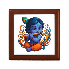 Baby Krishna med Flute - Peace Vibes | Stark 3D Minnesask