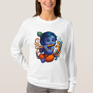 Baby Krishna med Flute - Peace Vibes | Stark 3D T Shirt