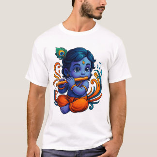 Baby Krishna med Flute - Peace Vibes | Stark 3D T Shirt
