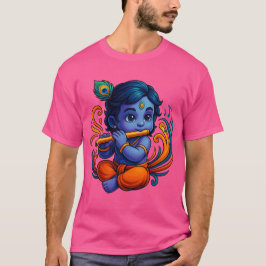 Baby Krishna med Flute - Peace Vibes | Stark 3D T Shirt