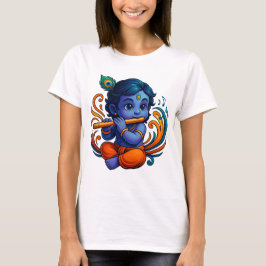 Baby Krishna med Flute - Peace Vibes | Stark 3D T Shirt