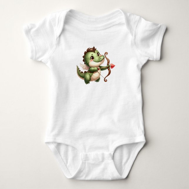 Baby krokodil kärlek t shirt (Framsida)