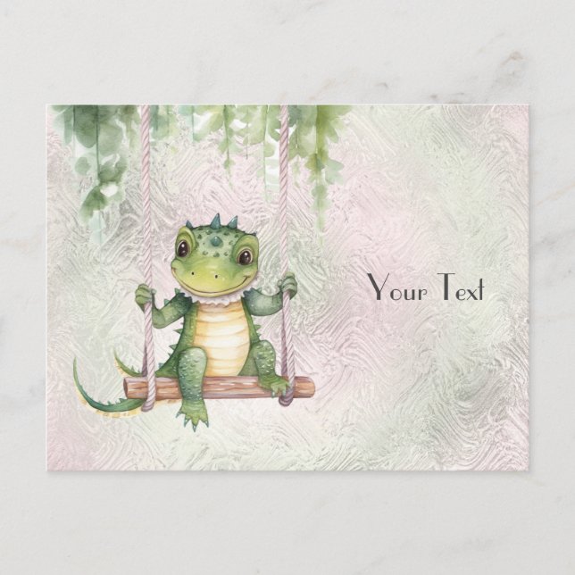 Baby Krokodil Vykort (Framsida)