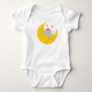 baby kropp med söt tecknad elefant t shirt
