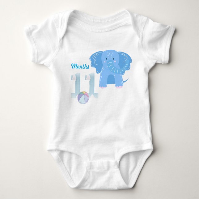 baby-kroppsdrädräkt, elva månader t shirt (Framsida)