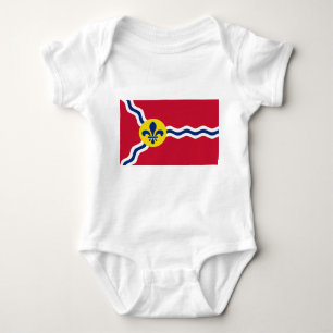 Baby-kroppsdräkt med flagga av St Louis, Missouri T Shirt