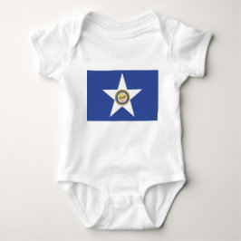 Baby-kroppsdräkt med flagga Houston, USA T Shirt