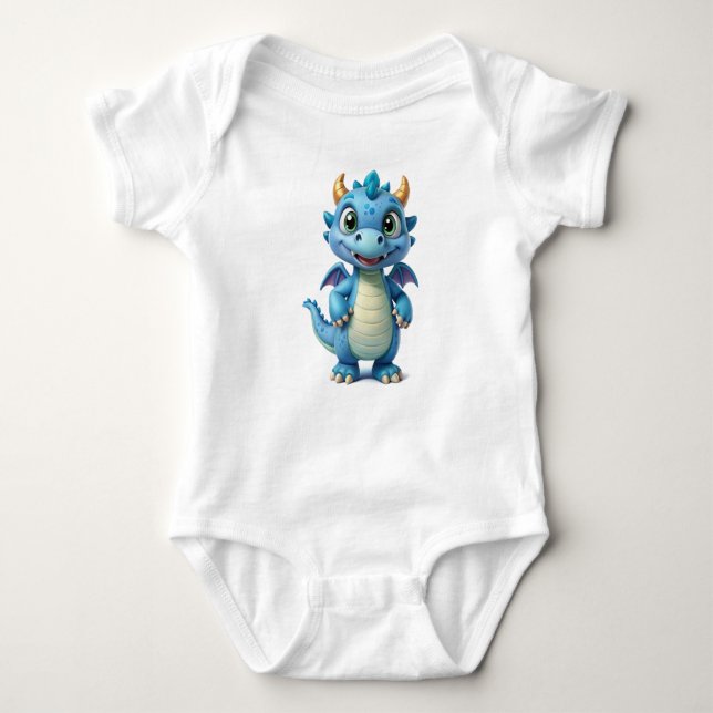 "baby-kroppsdräkter för barn lustig dinosaur juras t shirt (Framsida)