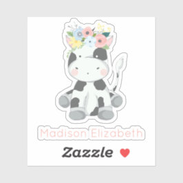 Baby-kummel med Blommigt Krona-användarnamn Klistermärken