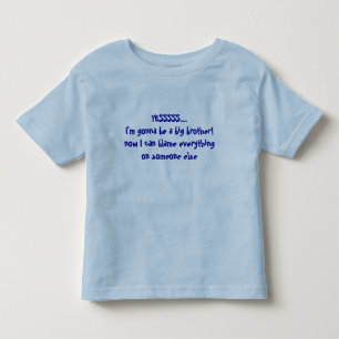 Baby-kungörelsen Big Brother - någon i skuld T-shirt
