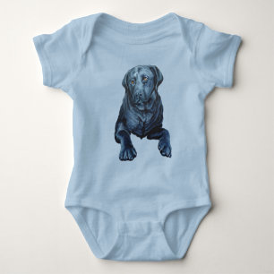 Baby Labrador Bodykostydräkt Blue Hund Art Baby Gi T Shirt