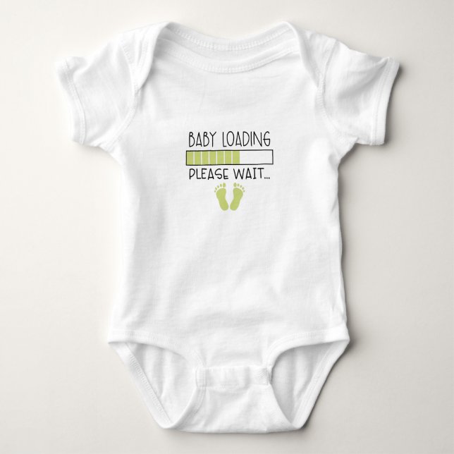 Baby laddar väntetid t shirt (Framsida)