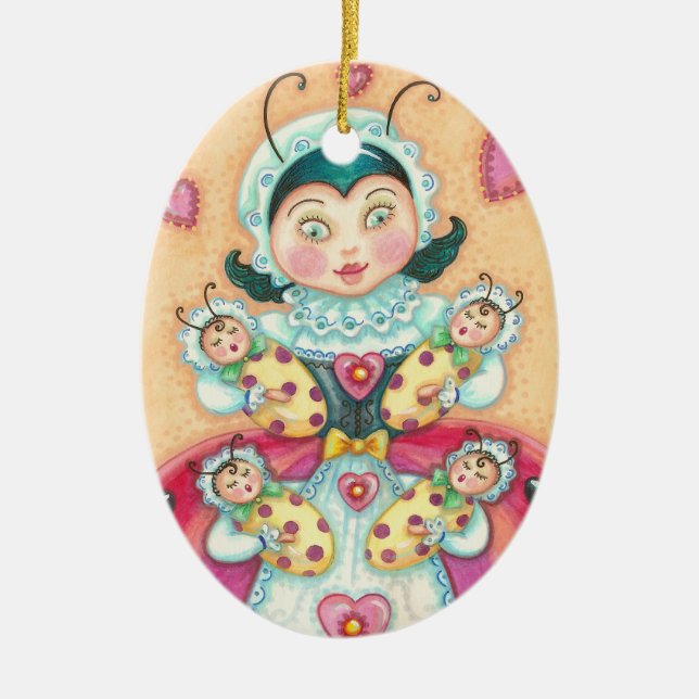 Baby Ladybugs MAMMA CHRISTMAS ORNAMENT Customize (Framsidan)