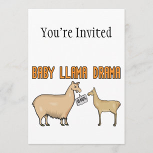 Baby Lama Drama Inbjudningar